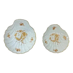 Vintage Limoges Floral & Pheasant Dishes, S/2