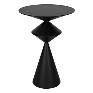Zasa Side Table, Black Iron For Sale