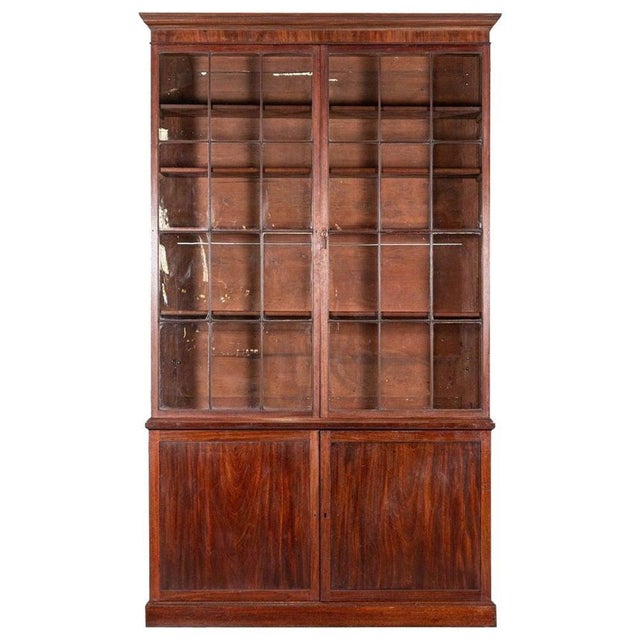 Monumental Irish Georgian Mahogany Glazed Bookcase, 1810 For Sale - Image 14 of 14