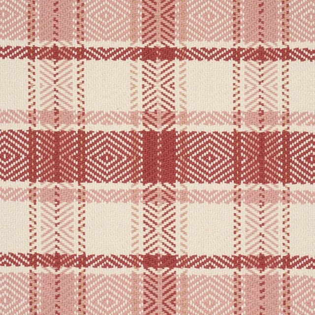 Contemporary SAMPLE - Schumacher Heidi Check Fabric In Cranberry For Sale - Image 3 of 4