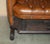Victorian Brown Leather Carriage Seat Sofa with Royal Armorial Coat of Arms For Sale - Image 9 of 18