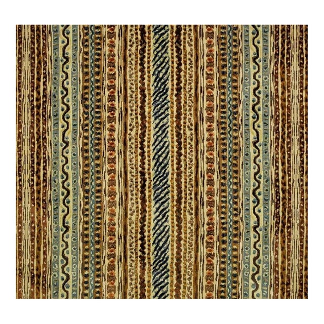 Clarence House "Montague" Epinglé Velvet – 15 Yard Bolt in Brown/Indigo For Sale