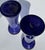 Blue Pair Antique Cobalt Glass Bulb Forcing Vases For Sale - Image 8 of 8
