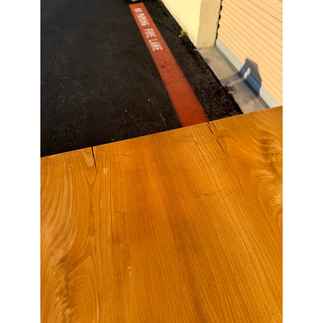 2010s Large Urban Hardwoods Solid Wood Live Edge Dining / Conference Table With Steel Base For Sale - Image 5 of 18