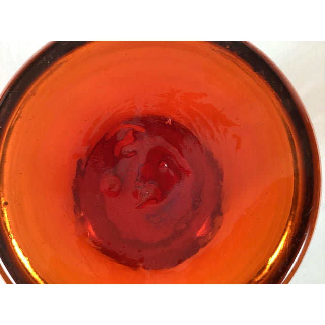 Glass Blenko-1960s Mid-Century Modern Hand Blown Amberina Vase For Sale - Image 7 of 7