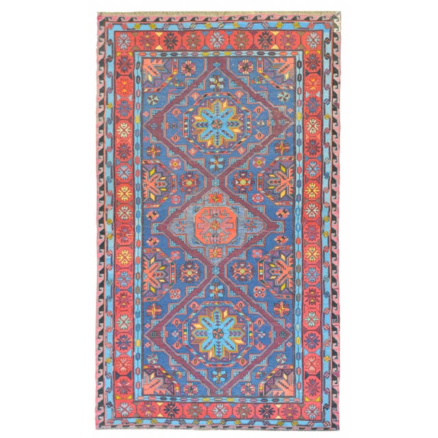 Vintage Mid Century Soumak Rug For Sale - Image 10 of 10