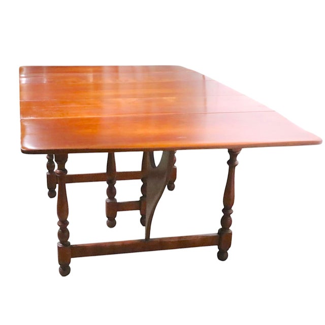 Farmhouse Mid 20th Century Cushman Colonial Danby Model N 7130 Butterfly Drop Leaf Extension Table For Sale - Image 3 of 16