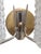 Vintage Enameled Glass, Brass & Nickel Two Light Wall Sconces - Set of Three For Sale - Image 4 of 17