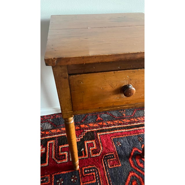 Brown 1920s Antique Sheraton Style Table With One Drawer For Sale - Image 8 of 12