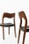 Dining Chairs in Rosewood and Black Leather attributed to Niels O. Møller, 1951, Set of 6 For Sale - Image 3 of 6