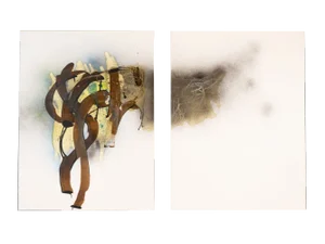 Detlef Hagenbäumer Against the Wall, Acrylic on Canvas, Set of 2