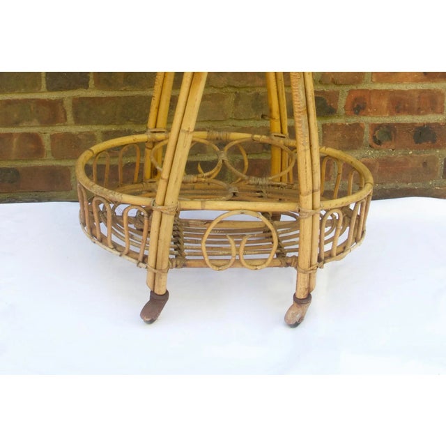 1970s 1970s Rattan Beverage/Bar Cart For Sale - Image 5 of 7