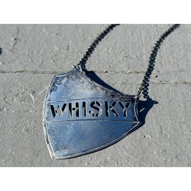 Late 19th C. Trio of Sterling Silver Liquor / Wine Decanter Plaques For Sale - Image 4 of 6