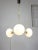 Mid-Century Modern Mid-Century Brass Opaline Glass Chandelier For Sale - Image 3 of 18