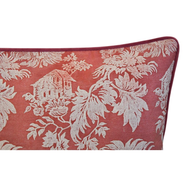 French Provincial Italian Mariano Fortuny Fragonard Botanica Feather/Down Pillow For Sale - Image 3 of 6
