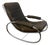 Vintage Bauhaus Leather and Chrome Rocking Lounge Chair, 1980s For Sale