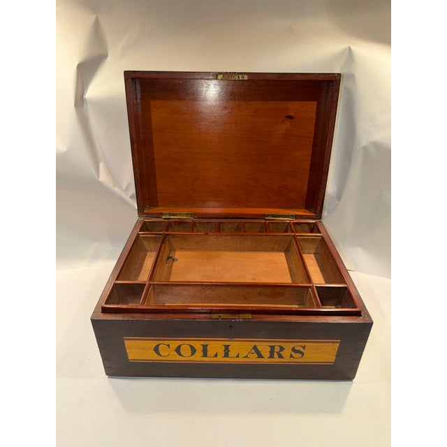 19th Century Gentleman's Retail Display or Dresser Box Marked "Collars" For Sale In Los Angeles - Image 6 of 12