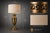 Vintage Transitional Urn Table Lamp in Antique Brass With Pierced Metal Frieze & Linen Drum Shade — 27” - a Pair For Sale - Image 9 of 9
