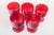Monica Bratt for Reijmyre Glasbruk 5 red wine glasses, 1950s. Set of five ruby-red red wine glasses with rounded bowls and...