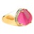 Syna Yellow Gold Pink Tourmaline Ring with Diamonds For Sale