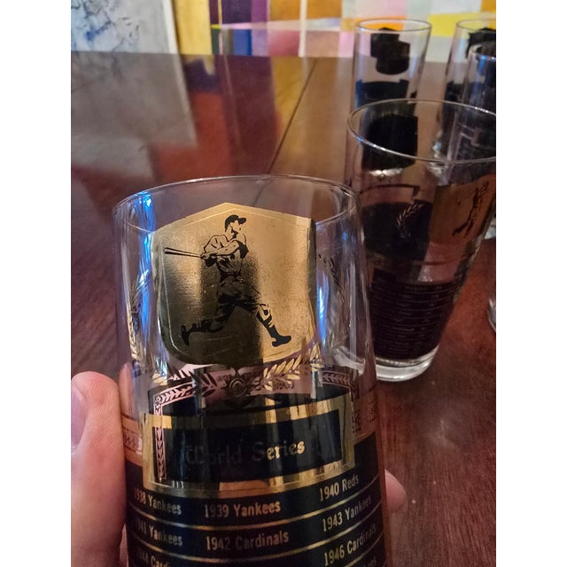 Mid Century Vintage Sports Champions Glasses Barware- Set of 6 For Sale - Image 4 of 7