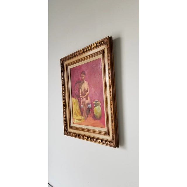 1980's Vintage Still Life Nude Female Abstract Painting, Framed For Sale - Image 4 of 12