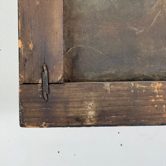 Wood Early 20th Century Seamstress Tin in Wood Frame Trade Sign "Dress Making Alteration Remodeling..." For Sale - Image 7 of 8