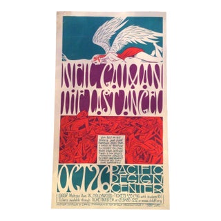 Original Neil Gaiman the Last Angel Silk Screened Tour Poster For Sale