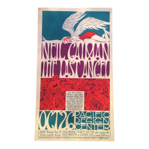 Original Neil Gaiman the Last Angel Silk Screened Tour Poster
