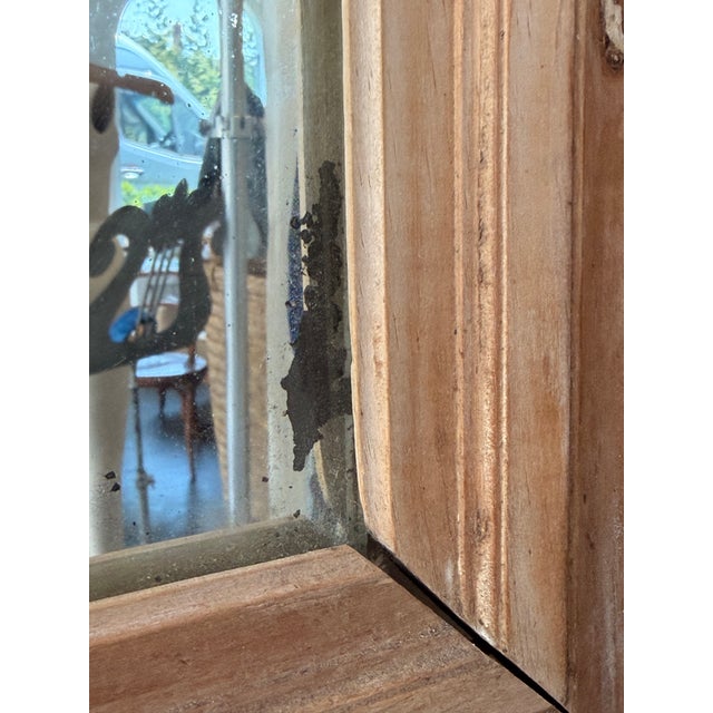 Shabby Chic English 19th C Pine Mirror With Old Glass in Good Condition For Sale - Image 3 of 8