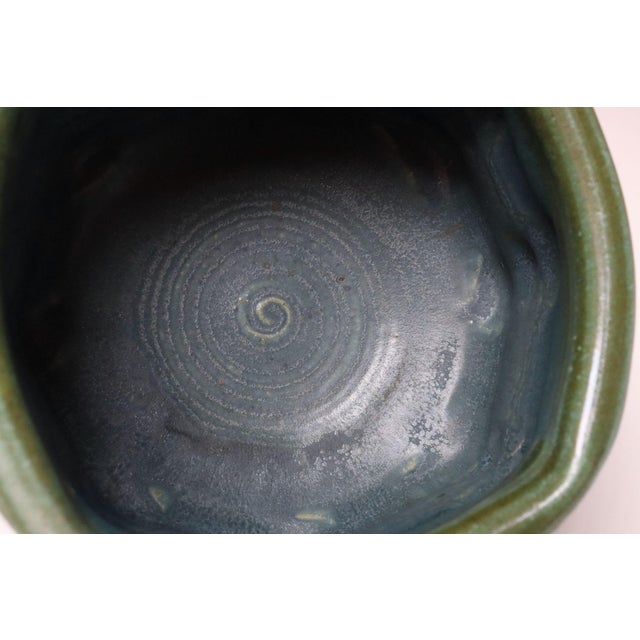 Petite Vintage Blue and Green Studio Pottery Square Planter by Deanna Nichols For Sale - Image 15 of 18