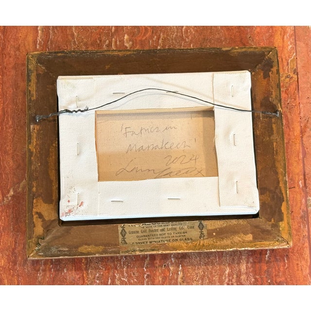 2024 “Fabrics in Marrakech” Painting in Antique Frame For Sale In Houston - Image 6 of 7