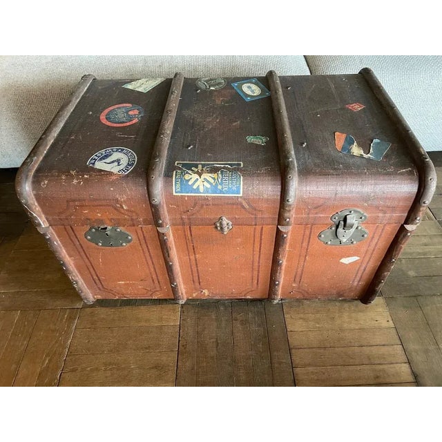 Brown Beech Transport Trunk For Sale - Image 10 of 10