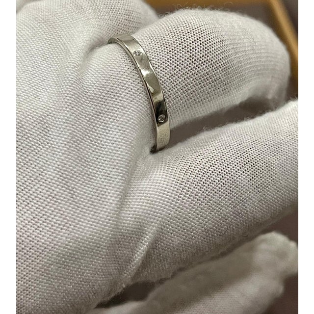 Transparent 6 Flush Set Bezel Diamond Eternity Wedding Band in 14 Karat White Gold For Sale - Image 8 of 18