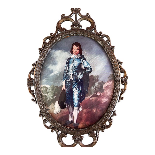 Vintage Framed Reproduction “The Blue Boy” by Thomas Gainsborough For Sale