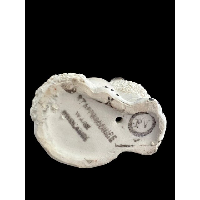 Ceramic Pair of Miniature English Staffordshire Poodle Figurines, 1950s, 3ʺ Tall For Sale - Image 7 of 11