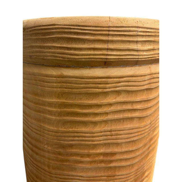 2000 - 2009 Carved Wood Side Table For Sale - Image 5 of 5