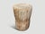 Beige Andrianna Shamaris Hand Carved Teak Wood Side Table or Stool For Sale - Image 8 of 18
