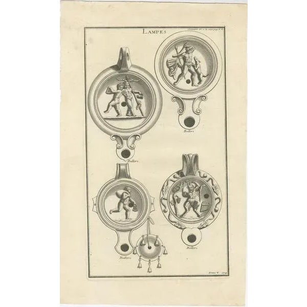 These set of original antique engravings are from Bernard de Montfaucon's "L'Antiquité expliquée et représentée en...
