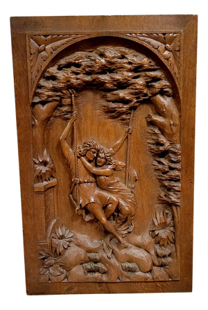 Carved Wooden Panel, Late 19th Century