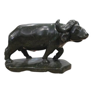 Hand-Carved Serpentine Sculpture by Fabian Musiwa, Zimbabwe, 1970s For Sale