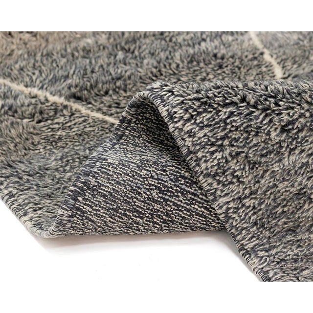 Ombré Diamond Trellis Hand-Knotted Wool Rug | 10'6" X 8'8" | One of a Kind For Sale - Image 11 of 12