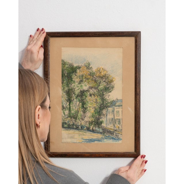 Early 20th Century Belgium Amber Wood Drawing For Sale - Image 14 of 15