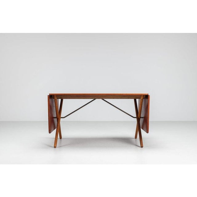 Model AT-309 Dining Table in Teak by Hans Wegner for Andreas Tuck, Denmark, 1952 For Sale - Image 9 of 18