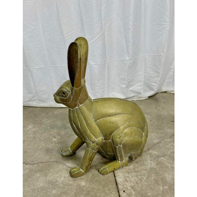 Sergio Bustamante Monumental Sergio Bustamante Brass Welded "Conejo" Rabbit Hare Sculpture For Sale - Image 4 of 8