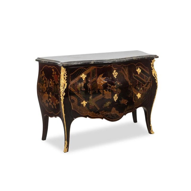 Lacquer Saute Chest of Drawers with Marble Top, 1950s For Sale - Image 15 of 15