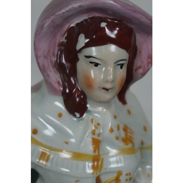 Antique 19th Century English Staffordshire Flatback Fishwife Fishmonger Figurine For Sale - Image 10 of 13