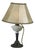 Vintage Table Lamp with Parchment Hood For Sale