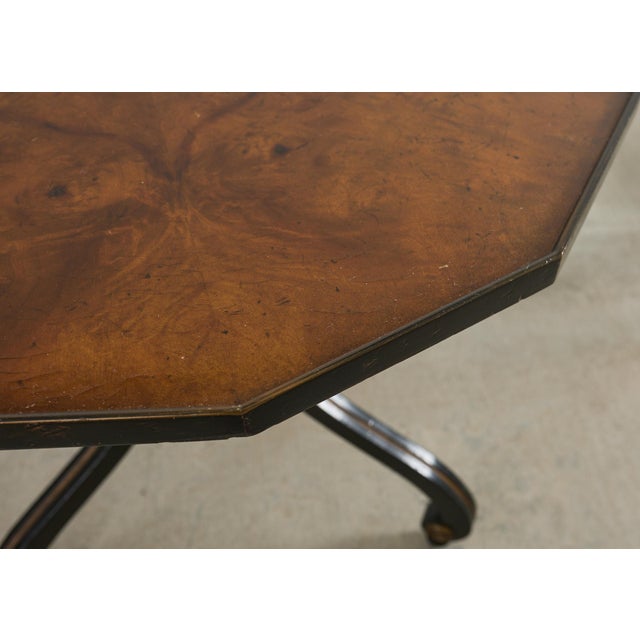 Wood Signed Maison Jansen Neoclassical Style Gueridon Drink Table For Sale - Image 7 of 12