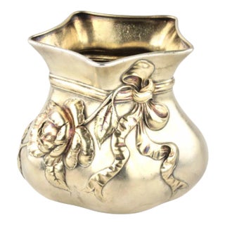 Silver Vase in the Form of a Tied Bag For Sale